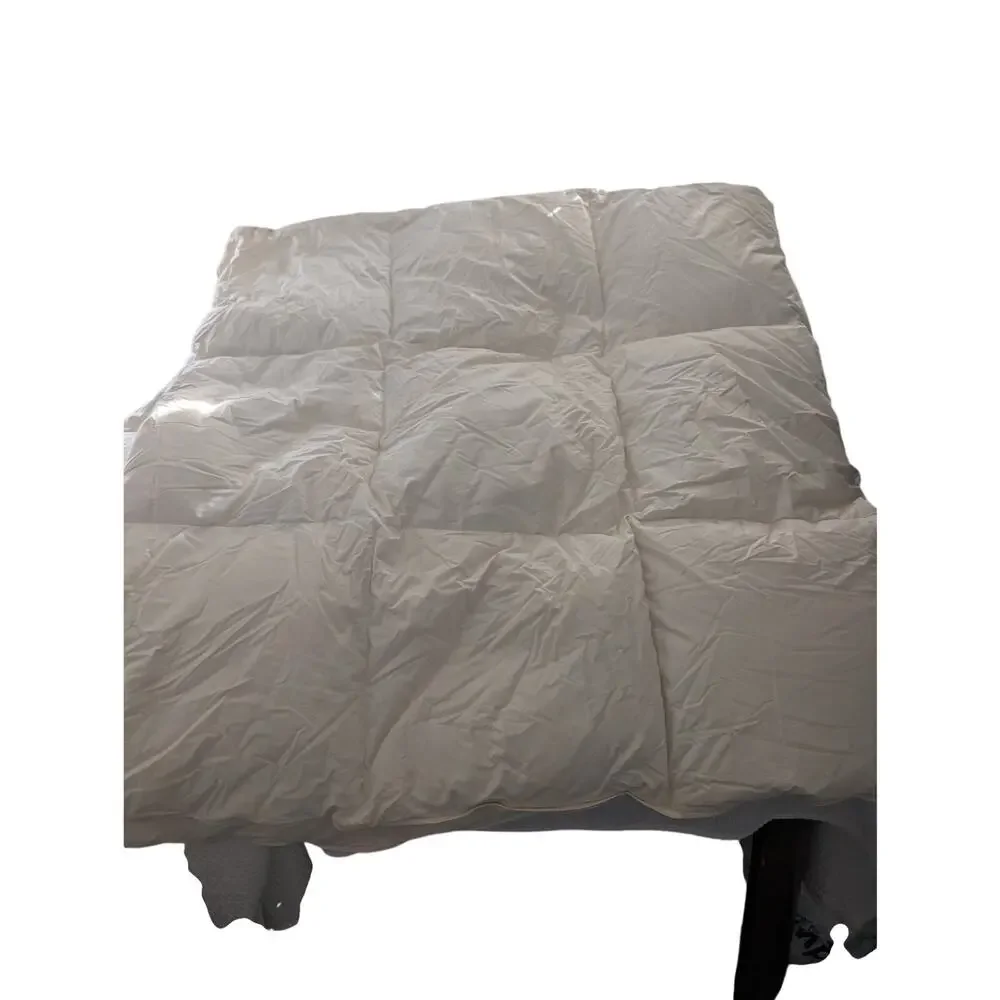 LUXE 100% WHITE GOOSE DOWN, CREAM COMFORTER! SUPER PUFFY & COMFY! SIZE FULL